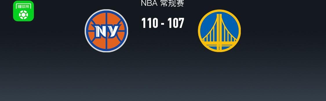NBA战报：尼克斯110-107险胜勇士取NBA3连胜，布伦森30+1+9